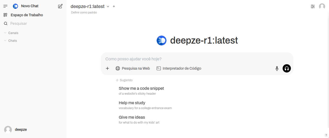 Interface principal